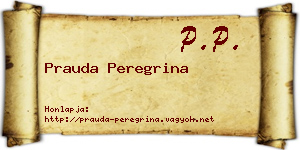 Prauda Peregrina névjegykártya